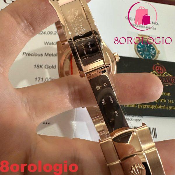 Rolex Sky-Dweller 336935 Quadrante Indici Blu-Verde Bracciale Oyster Placcato Oro 18K Migliore Replica 42mm Orologio - immagine 2