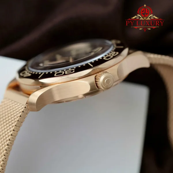 Omega Seamaster Diver 300M Bronze Gold su Quadrante Nero Bronze Gold 1:1 Miglior Replica VSF 42mm Orologio - immagine 2