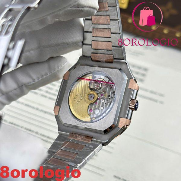 Patek Philippe Cubitus 5821/1AR-001 Bicolore Acciaio Oro Rosa Quadrante Blu 1:1 Replica 45mm Orologio - immagine 10