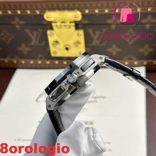 Audemars Piguet Royal Oak Offshore Chronograph 26420SO Quadrante Nero Cinturino in Pelle Replica Migliore 43mm Orologio - immagine 2