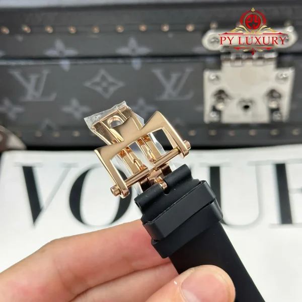 Vacheron Constantin Overseas Dual Time 47450/000r-9404 Oro Rosa Quadrante Bianco Cinturino in Gomma Miglior Replica 42mm Orologio - immagine 10