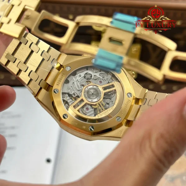 Audemars Piguet Royal Oak Chronograph 26240BA Oro Giallo Quadrante Champagne Fumé 1:1 Super Clone Replica APSF 41mm Orologio - immagine 2