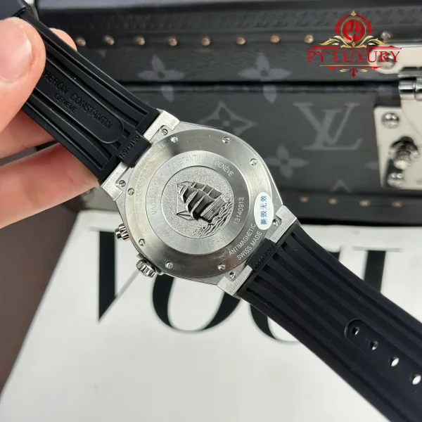 Vacheron Constantin Overseas Dual Time 47450/000W-9511 quadrante grigio cinturino in gomma replica miglior edizione 42mm Orologio - immagine 10
