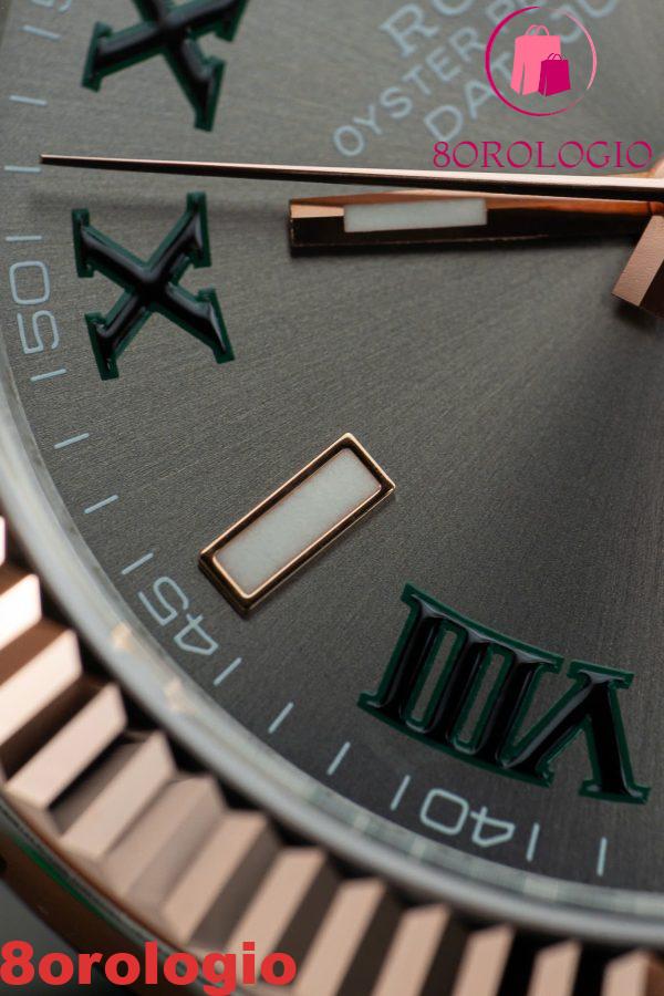 Rolex Datejust 126331 Bicolore 10K Oro Rosa Rivestito Quadrante Wimbledon Jubilee Replica 1:1 GMF 41mm Orologio - immagine 3