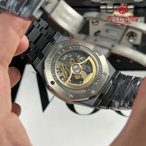 Audemars Piguet Royal Oak Openworked 15416CE Cassa in Ceramica Nera Quadrante Scheletrato Replica 1:1 Migliore THB 41mm Orologio - immagine 3