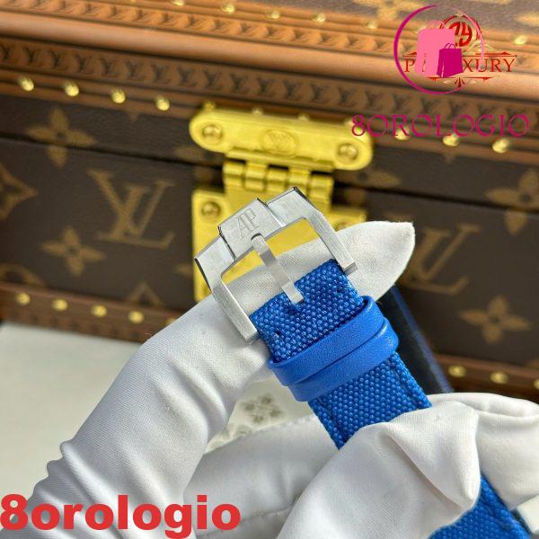 Audemars Piguet Code 11.59 Tourbillon Openworked 26600NB Cinturino in Tessuto Blu Elettrico 1:1 Migliore Replica APPF 41mm Orologio - immagine 3
