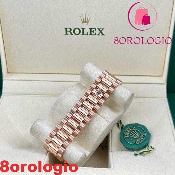Rolex Day-Date 228235-0003 Quadrante Chocolate con Diamanti Baguette Oro Rosa 18K Solido 40mm replica Orologio - immagine 3