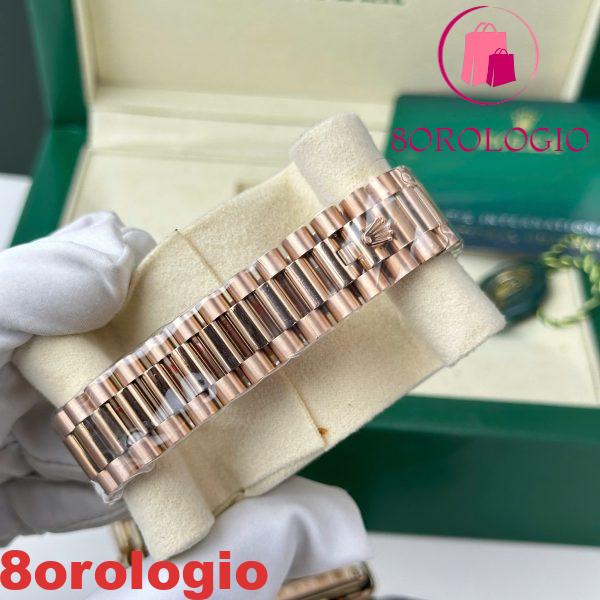 Rolex Day-Date 228235-0003 Quadrante Cioccolato con Diamanti Oro Rosa 186g Migliore Replica Q Factory 40mm Orologio - immagine 3
