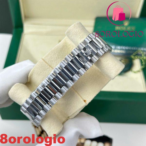 Replica Migliore Rolex Day-Date 228236-0006 Q Factory Quadrante Blu Ghiaccio con Baguette 188g 40mm Orologio - immagine 3