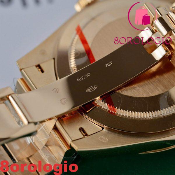 Rolex Day-Date 228345RBR-0026 Quadrante MOP Baguette Oro Rosa 18K Con Ghiera in Moissanite GMF V3 Miglior Replica 40mm Orologio - immagine 3