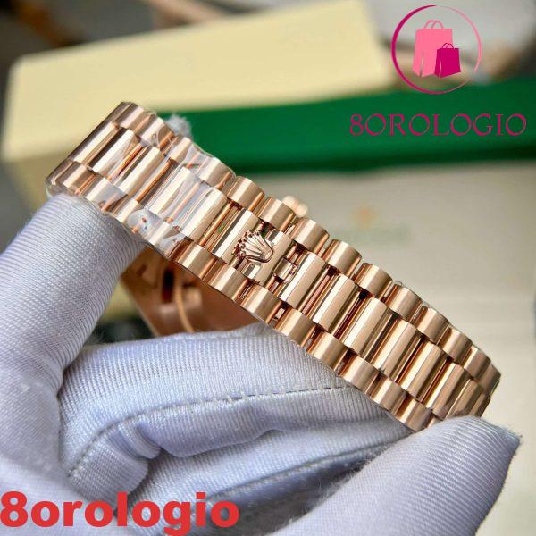 Rolex Day-Date 228398TRU 18K Gold Wrapped Quadrante in Moissanite Replica con Ghiera in Rubino GMF V3 Super Clone 40mm Orologio - immagine 3