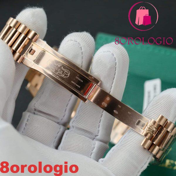 Rolex Day-Date 40 228235 Oro Rosa Custom Moissanite Quadrante Arcobaleno Miglior Replica Orologio - immagine 3