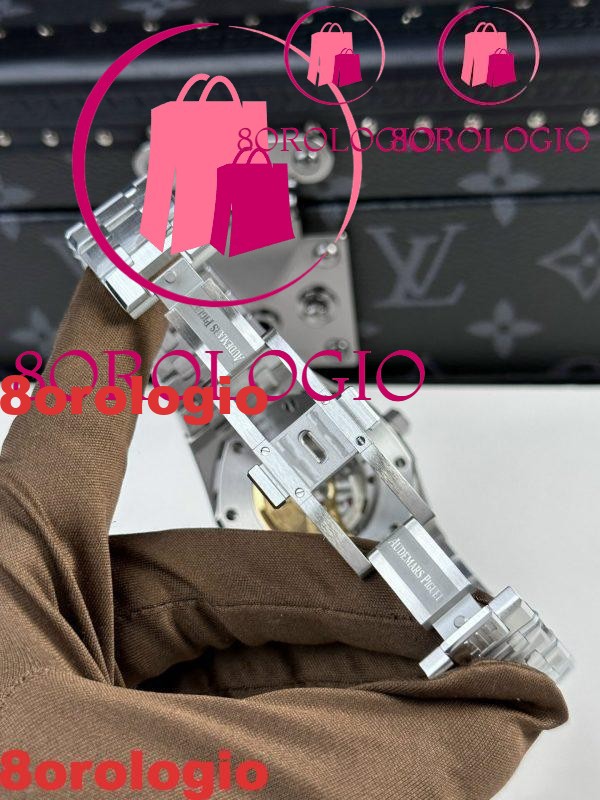 Audemars Piguet Royal Oak 15400ST Quadrante Nero Miglior Replica APS Factory 41mm Orologio - immagine 3