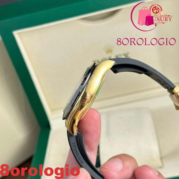 Rolex Cosmograph Daytona 116518LN Oro Giallo Quadrante Nero Cinturino Oysterflex Replica 1:1 Migliore Clean Factory 40mm Orologio - immagine 3