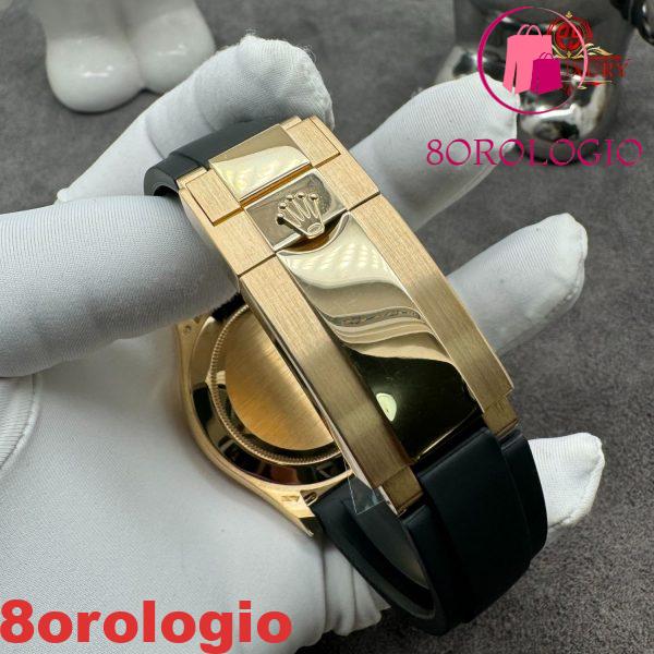 Rolex Cosmograph Daytona 116588TBR Eye Of The Tiger Replica Personalizzato Oro Massiccio 18K Cinturino Oysterflex 40mm Orologio - immagine 3