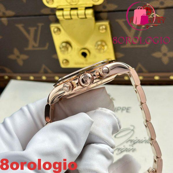Rolex Daytona 116505 Quadrante Cioccolato Oro Rosa 18K Bracciale Oyster Rivestito Replica 1:1 Super Clone 40mm Orologio - immagine 3