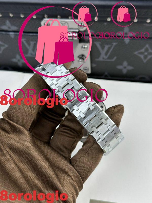 Audemars Piguet Royal Oak 15400ST Quadrante Bianco Acciaio Migliore Replica Fabbrica APS 41mm Orologio - immagine 3