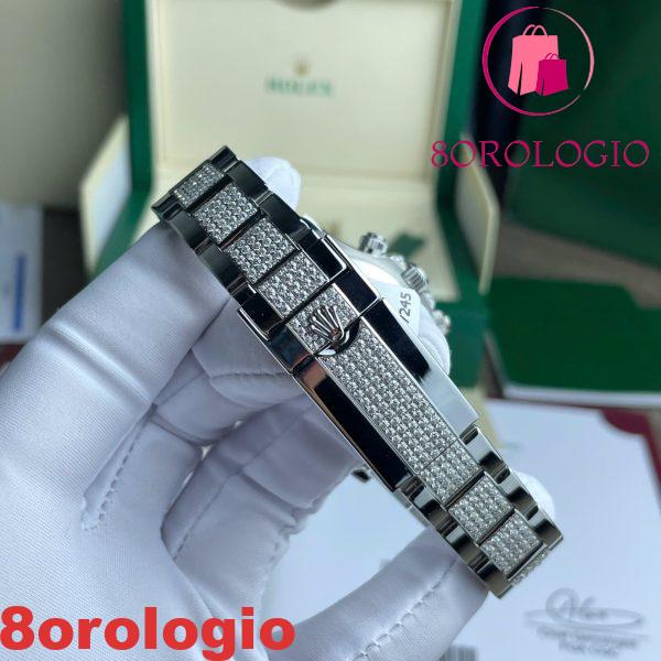 Replica Rolex Daytona Eye of the Tiger Bracciale in Metallo Moissanite Personalizzato Migliore 40mm Orologio - immagine 3