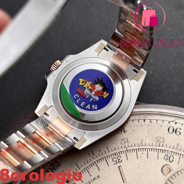 Rolex GMT-Master II Root Beer Two Tone Quadrante Nero Replica Super Clone Clean Factory 40mm Orologio - immagine 3