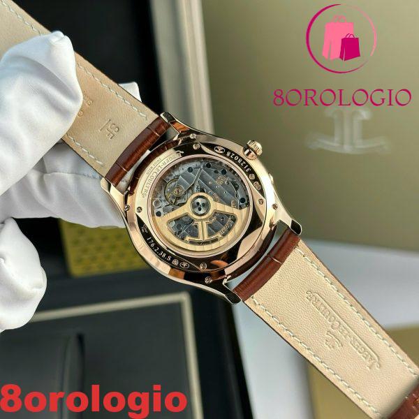Jaeger-LeCoultre Master Ultra Thin Reserve De Marche Oro Rosa Quadrante Champagne Cinturino in Pelle Miglior Replica ZF 39mm Orologio - immagine 3