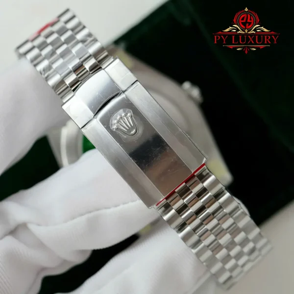 Rolex Datejust 126300 Quadrante Verde Menta Lunetta Liscia Bracciale Jubilee Migliore Replica VSF 41mm Orologio - immagine 3