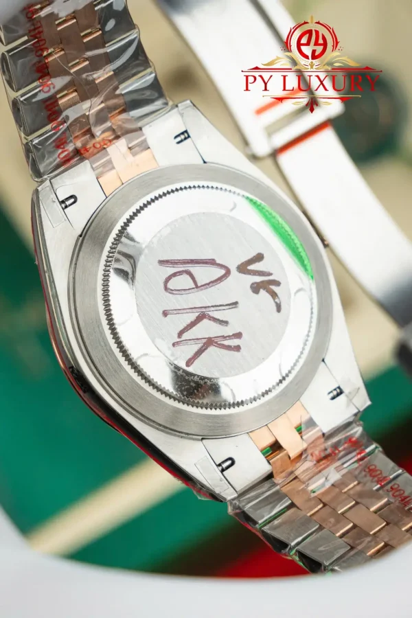 Rolex Datejust 126331 Replica Bicolore Oro Rosa 10K Quadrante Grigio Bracciale Jubilee Migliore Clone 41mm Orologio - immagine 3