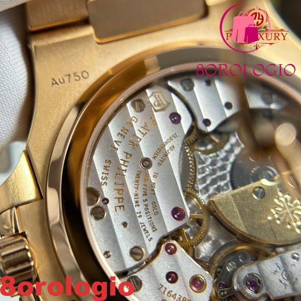 Patek Philippe Nautilus 5712/1R Quadrante Marrone Oro Rosa 18K Avvolto Modificato Opzioni Massime Replica Migliore 1:1 40mm Orologio - immagine 11
