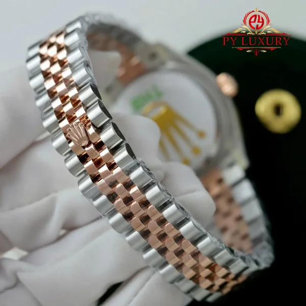 Replica Rolex Datejust 278271 Bicolore Oro Rosa Quadrante Ardese con Diamanti Cinturino Jubilee 1:1 Migliore THB 31mm Orologio - immagine 3