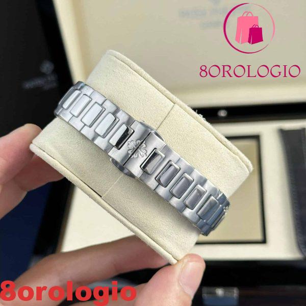 Patek Philippe Nautilus 7010 Quadrante Argento Donna Svizzero al Quarzo Migliore Replica 32mm Orologio - immagine 3