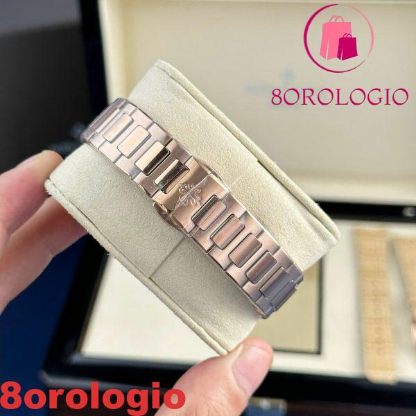 Orologio da donna Patek Philippe Nautilus 7010/1R Quadrante dorato Oro rosa Quarzo Replica migliore 32mm Orologio - immagine 11