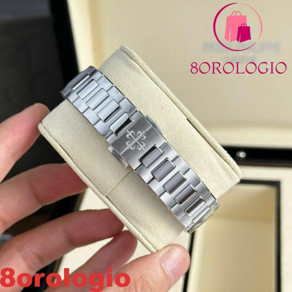 Patek Philippe Nautilus 7118/1200A-010 Acciaio Quadrante Bianco Replica Migliore Cornice con Pietre 3KF 35,2mm Orologio - immagine 11