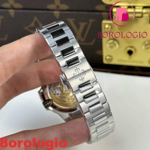 Patek Philippe Nautilus 7118/1200A-011 Replica Quadrante Grigio Lunetta con Diamanti Super Clone 35.2mm Orologio - immagine 11