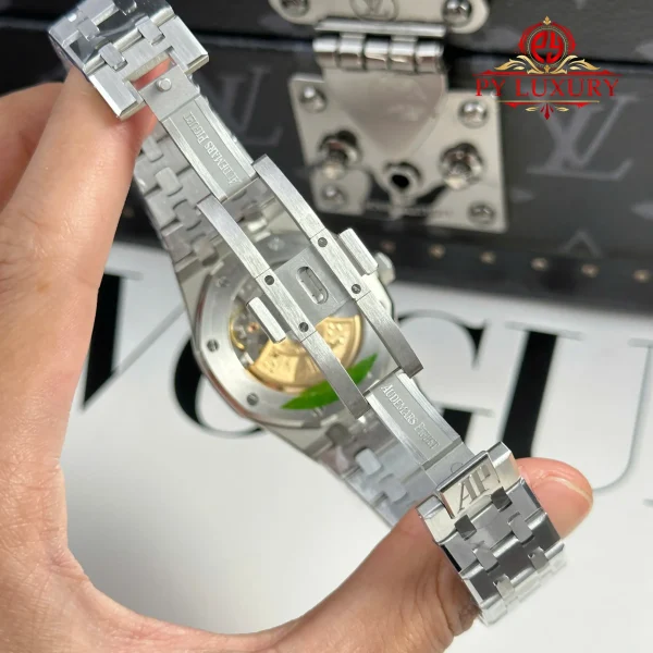 Audemars Piguet Royal Oak 15450ST Quadrante Bianco Bracciale in Acciaio Miglior Replica APS Factory 37mm Orologio - immagine 3