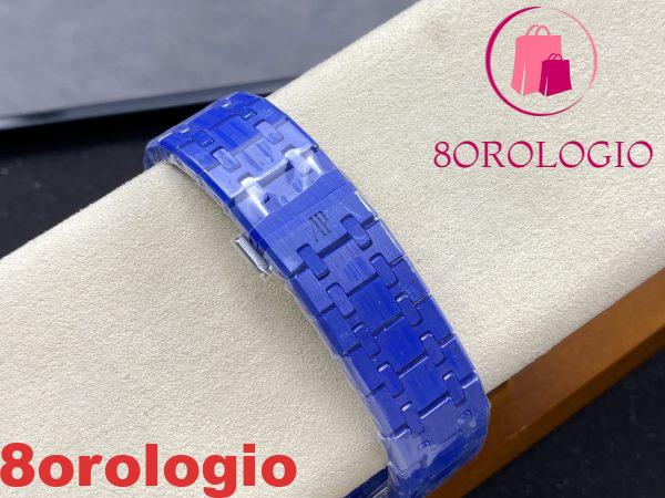 Audemars Piguet Royal Oak 15500 Quadrante Bianco Ceramica Blu 1:1 Migliore Replica 41mm Orologio - immagine 3
