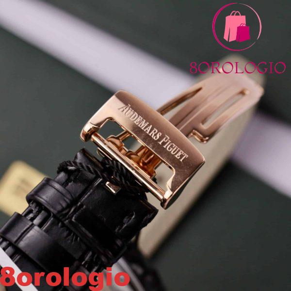 Audemars Piguet Royal Oak 15500OR replica in oro 18K con quadrante nero in pelle 41mm Orologio - immagine 3