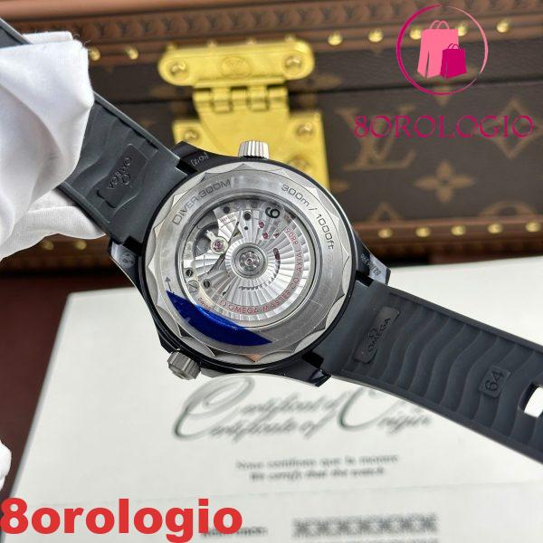 Omega Seamaster Diver 300M Ceramica Nera Quadrante Nero Cinturino in Gomma Migliore Replica VSF 43.5mm Orologio - immagine 3