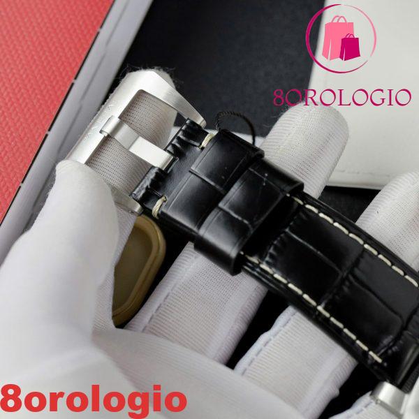 Panerai Luminor Marina Acciaio Quadrante Nero PAM1312 Pelle Miglior Replica VSF 44mm Orologio - immagine 3