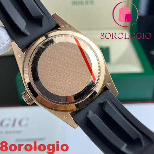 Replica Rolex Sky-Dweller 326934 Quadrante Marrone Cinturino in Gomma Placcato Oro 18K 42mm Orologio - immagine 3
