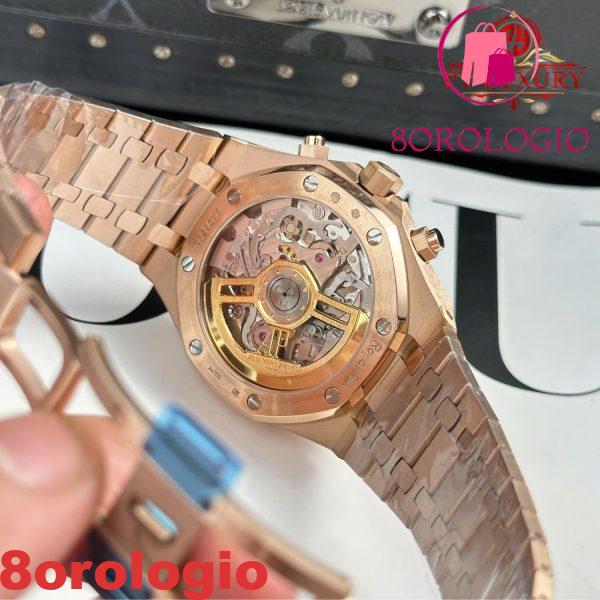 Audemars Piguet Royal Oak 26240OR Chronograph Oro Rosa Quadrante Verde 1:1 Miglior Replica APSF 41mm Orologio - immagine 3