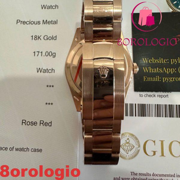 Rolex Sky-Dweller 336935 Quadrante Indici Blu-Verde Bracciale Oyster Placcato Oro 18K Migliore Replica 42mm Orologio - immagine 3