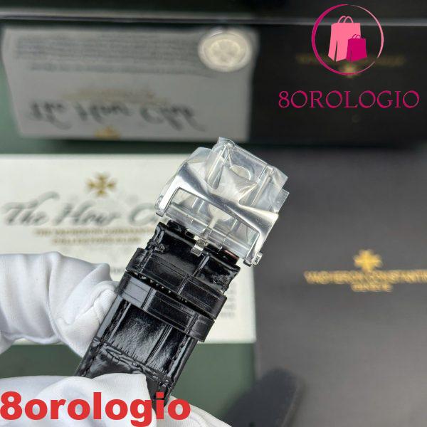 Vacheron Constantin Overseas Dual Time 7900V/110A-B546 Quadrante Nero Cinturino in Pelle Replica Svizzera PZF 41mm Orologio - immagine 11