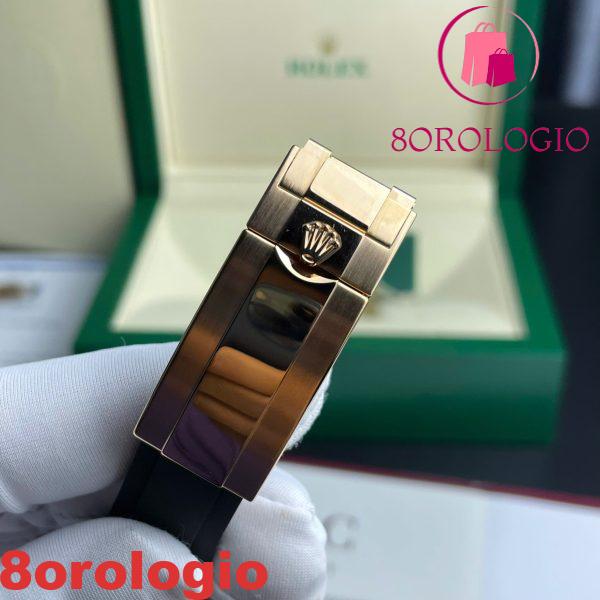 Replica Migliore di Rolex Yacht-Master 126655 40mm in Oro Rosa 18K con Moissanite Customizzata Orologio - immagine 3