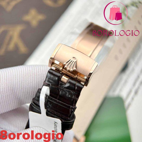 Rolex Cellini Moonphase 50535 Oro Rosa Pelle Migliore Replica 39mm Orologio - immagine 3