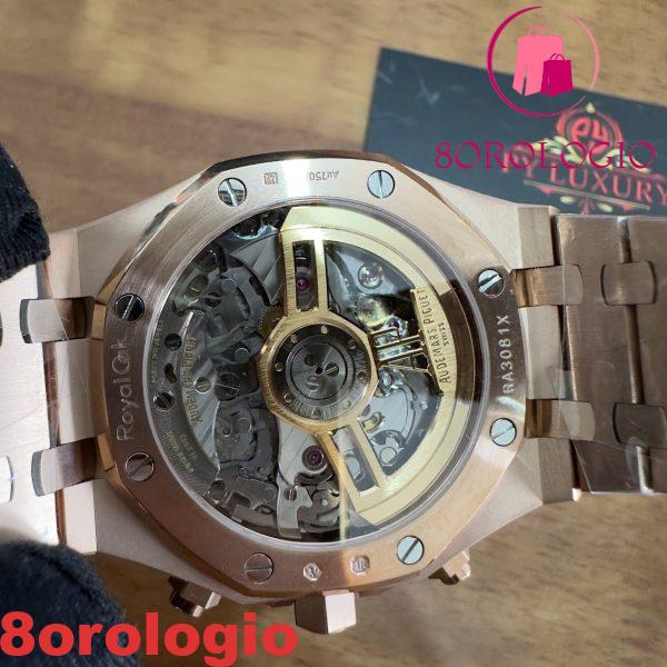 Audemars Piguet Royal Oak Chronograph 26240OR Oro Rosa Quadrante Blu Replica 1:1 Super Clone APSF 41mm Orologio - immagine 3