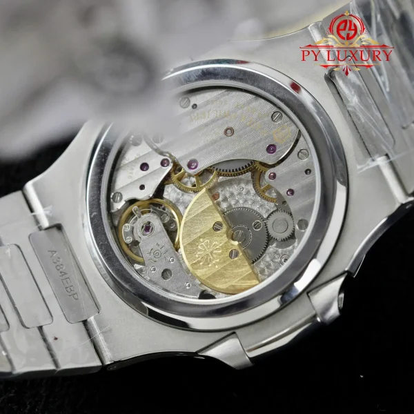 Patek Philippe Nautilus 5712/1A Blue Dial Replica Custom Baguette Moissanite 1:1 Miglior Replica PPF 40mm Orologio - immagine 11