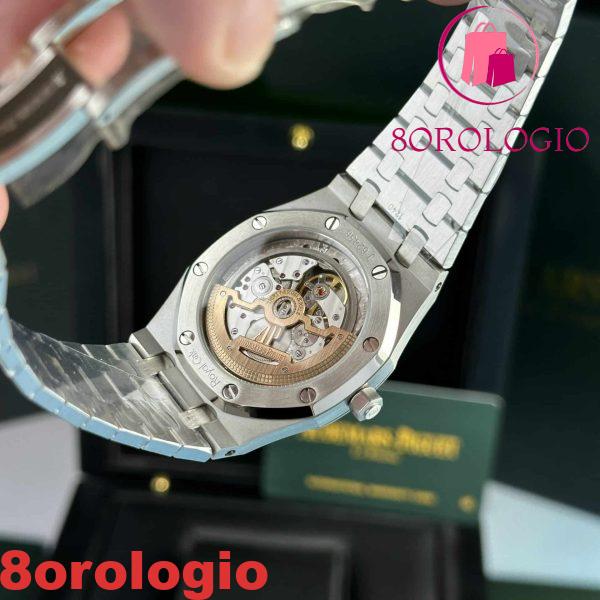 Replica Audemars Piguet Royal Oak Jumbo Extra Sottile 15202ST Quadrante Bianco Guilloche 39mm Orologio - immagine 3