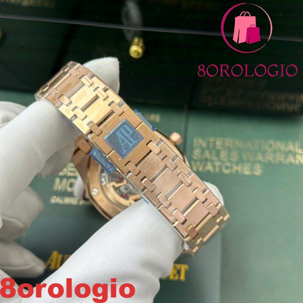 Audemars Piguet Royal Oak Jumbo Extra Thin 15207OR Oro Rosa Quadrante Nero Replica IPF 39mm Orologio - immagine 3