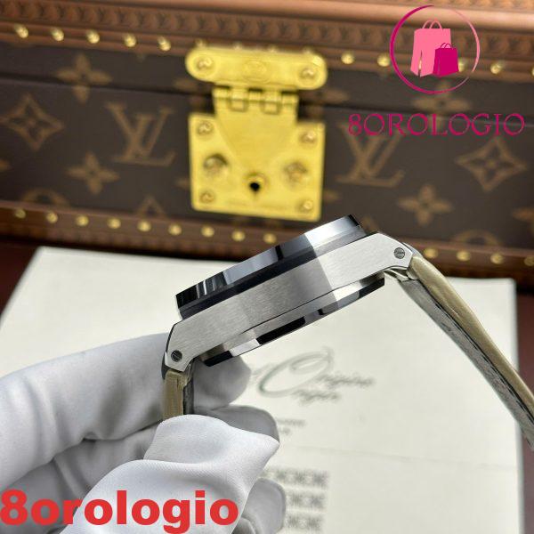 Audemars Piguet Royal Oak Offshore Chronograph 26420SO Quadrante Taupe Fumato Cinturino in Pelle Best Replica 43mm Orologio - immagine 3