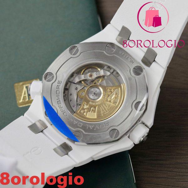 Audemars Piguet Royal Oak Offshore Diver 15707CB Quadrante Bianco Ceramica Bianca Gomma Migliore Replica APSF 42mm Orologio - immagine 3