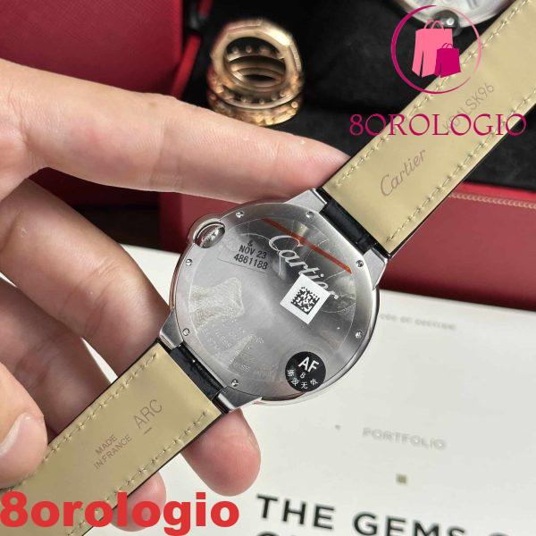 Cartier Ballon Bleu WSBB0026 Orologio da Uomo Quadrante Bianco Cinturino in Pelle Migliore Replica AF 42mm Orologio - immagine 3